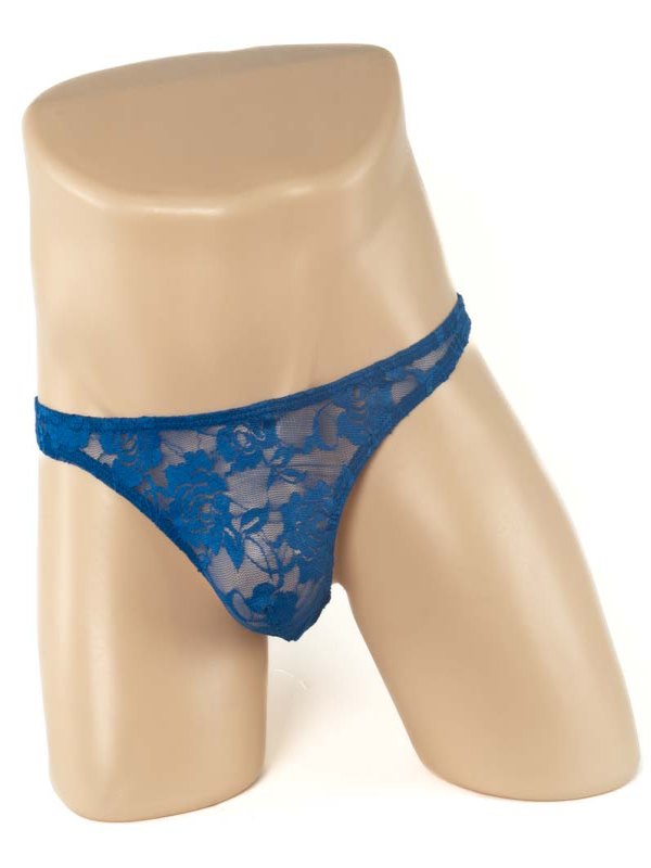 Mens Lace G String Blue - Passionzone Adult Store