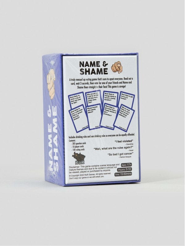 Name & Shame Card Game - Passionzone Adult Store