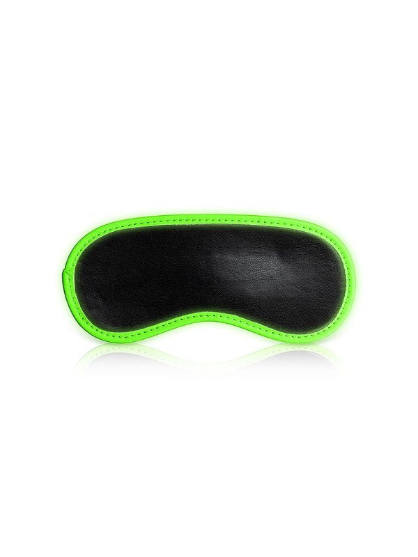 Ouch! Glow In The Dark Bonded Leather Eye Mask - Passionzone Adult Store