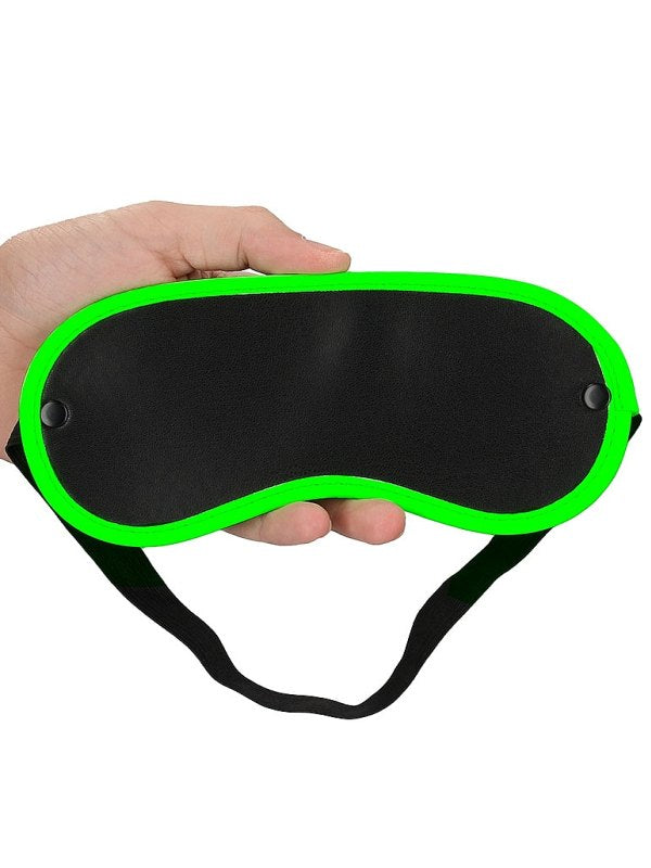 Ouch! Glow In The Dark Bonded Leather Eye Mask - Passionzone Adult Store