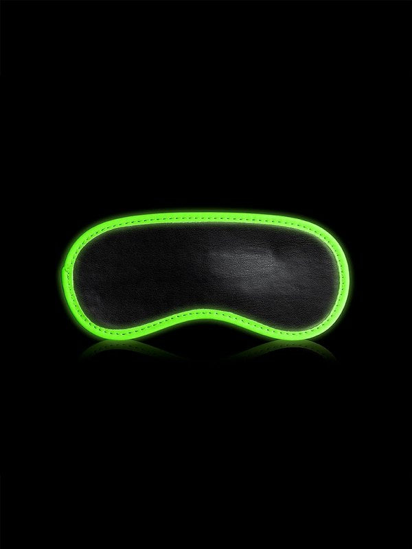 Ouch! Glow In The Dark Bonded Leather Eye Mask - Passionzone Adult Store
