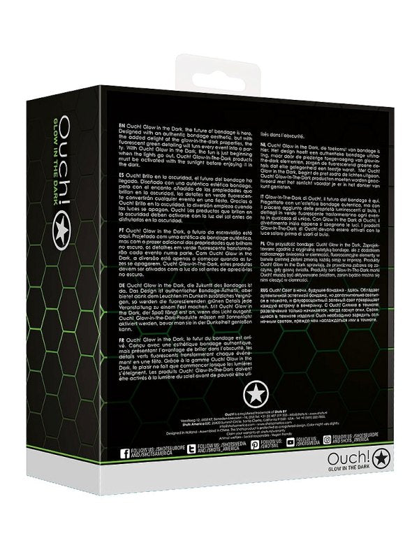 Ouch! Glow In The Dark Bonded Leather Eye Mask - Passionzone Adult Store