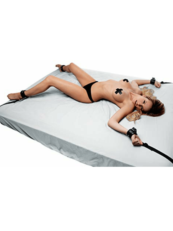 Plush Bondage Set & Underbed Restraint Kit - Passionzone Adult Store