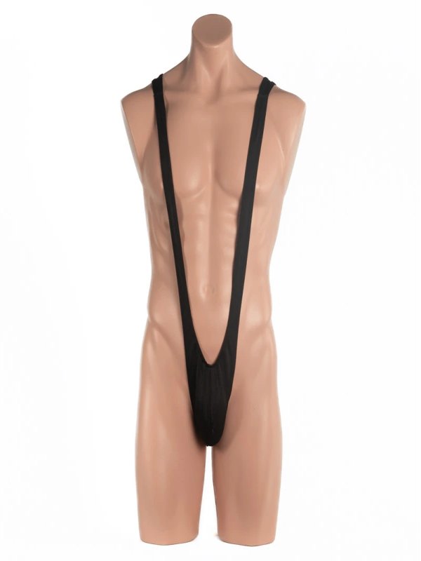 Poison Rose Mens Lycra Mankini Black - Passionzone Adult Store