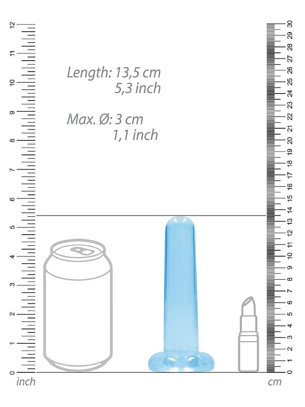 Real Rock 5" Non Realistic Straight Dildo Blue - Passionzone Adult Store