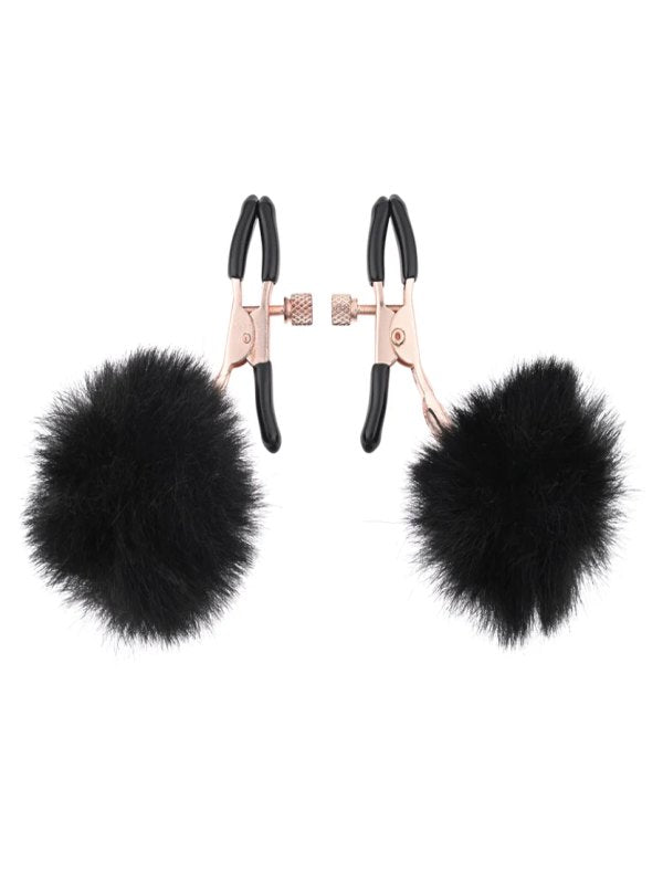 Sportsheets Sex & Mischief Puff Nipple Clamps Black/Gold - Passionzone Adult Store