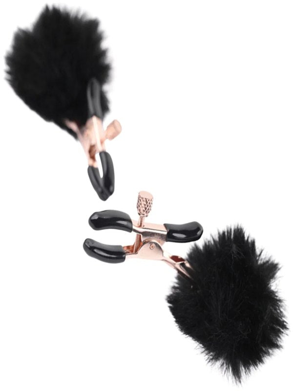 Sportsheets Sex & Mischief Puff Nipple Clamps Black/Gold - Passionzone Adult Store