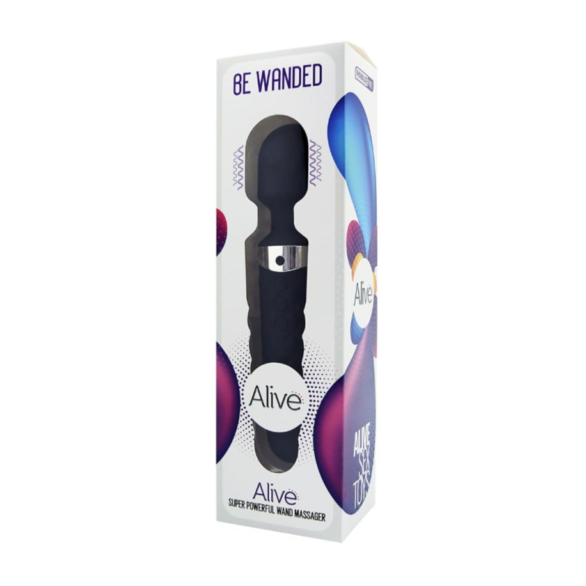 Alive Be Wanded Wand Massager Black retail packaging