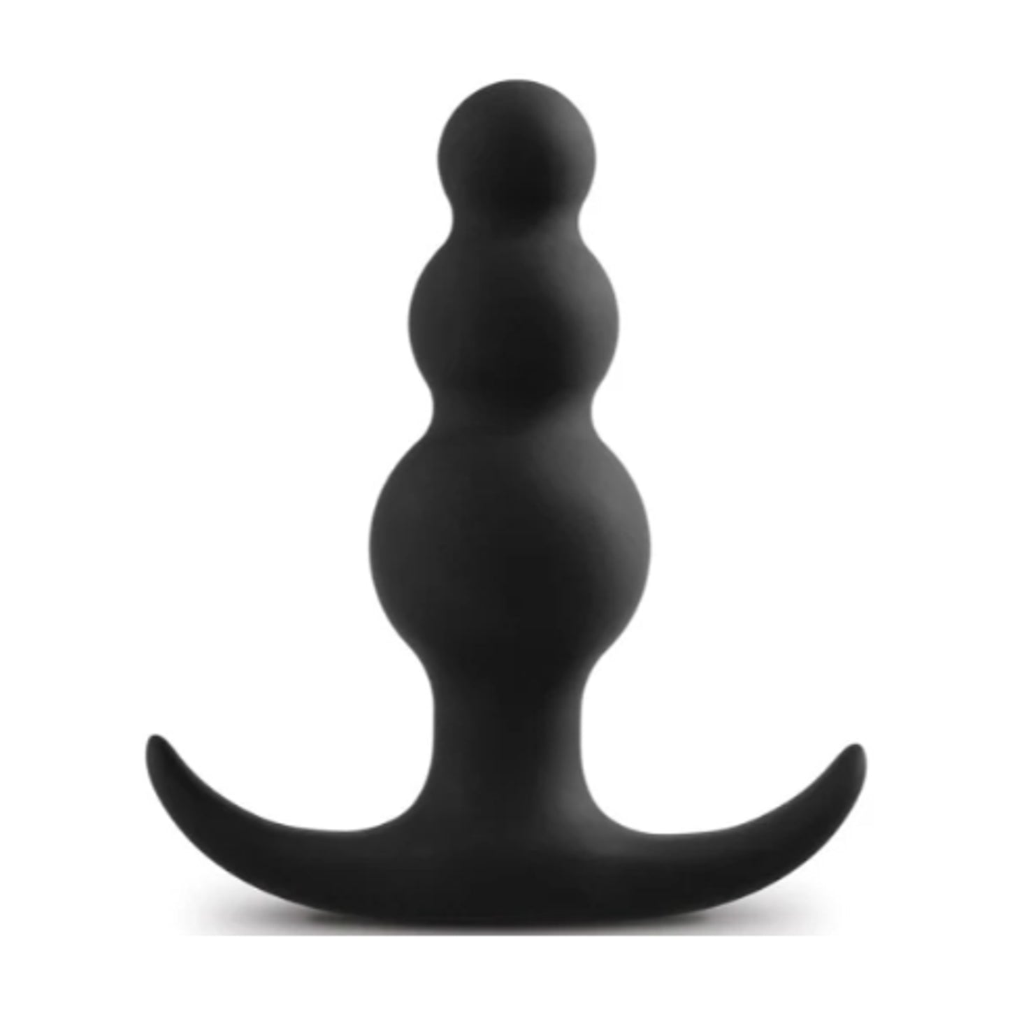 Front view of three bead silicone plug with anchor base