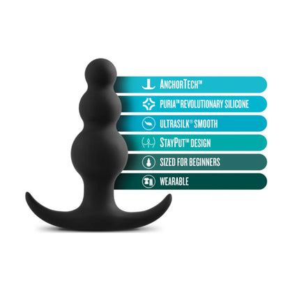 Product features graphic showing silicone plug benefits