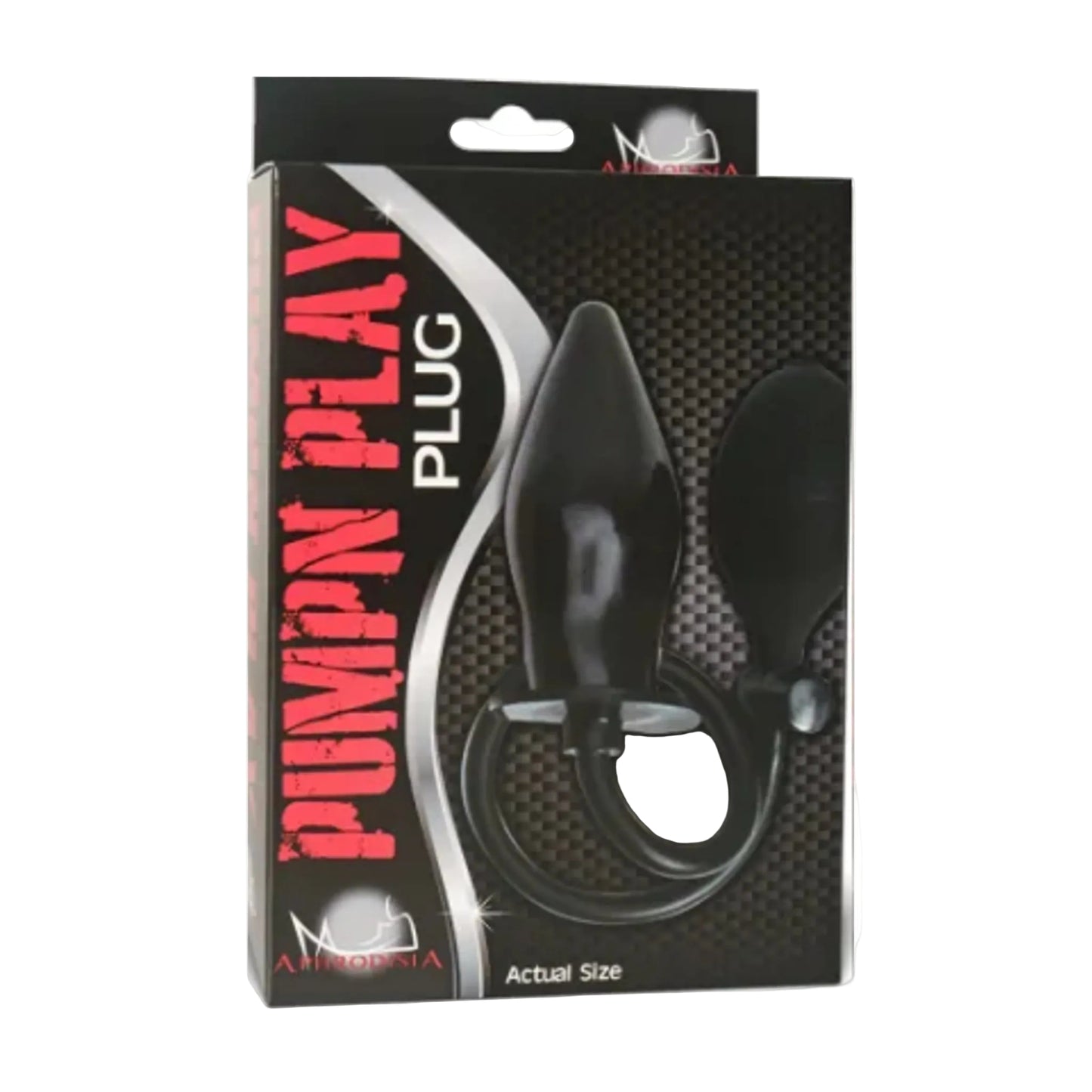 Aphrodisia Pumpn Play Inflatable Anal Plug Black retail packaging