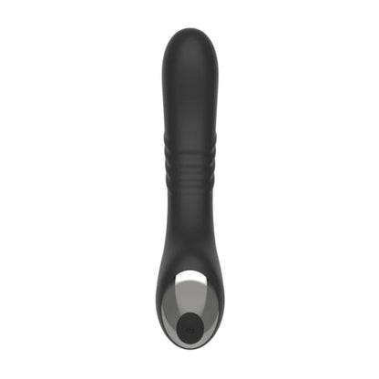 Front view of curved black thrusting vibrator