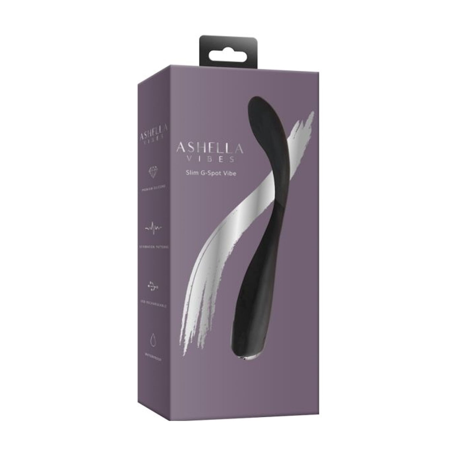Ashella Vibes Slim G-Spot Vibrator retail packaging