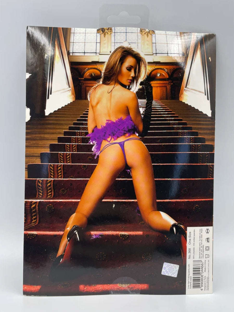 Baci Low Rise V-String Butterfly Waist Purple 2