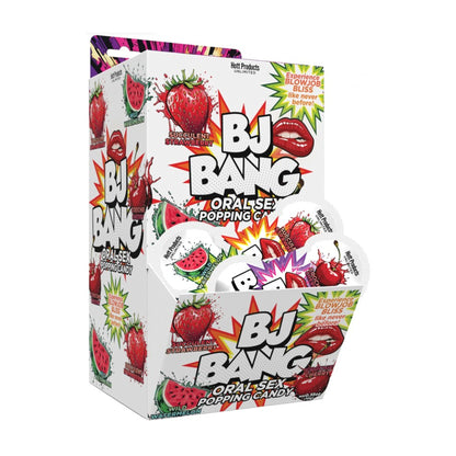 BJ Bang Oral Sex Popping Candy retail display box