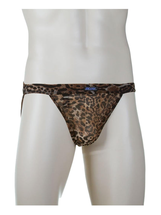 Blue Line Mens Leopard Jock Strap S/M 1