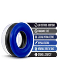 Stay Hard Single Cock Ring Black/Blue/Clear 4
