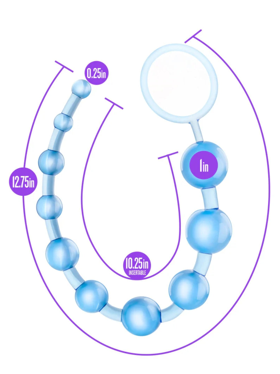 B Yours Basic Anal Beads Blue