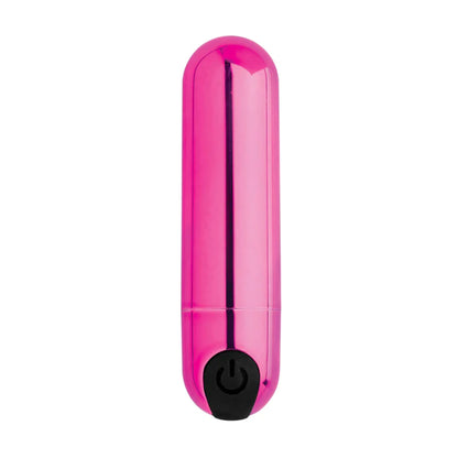 Front view of metallic pink bullet vibrator upright 