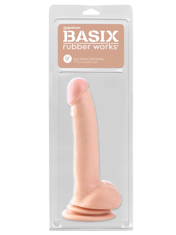 Basix 9 Inch Dildo Flesh 1