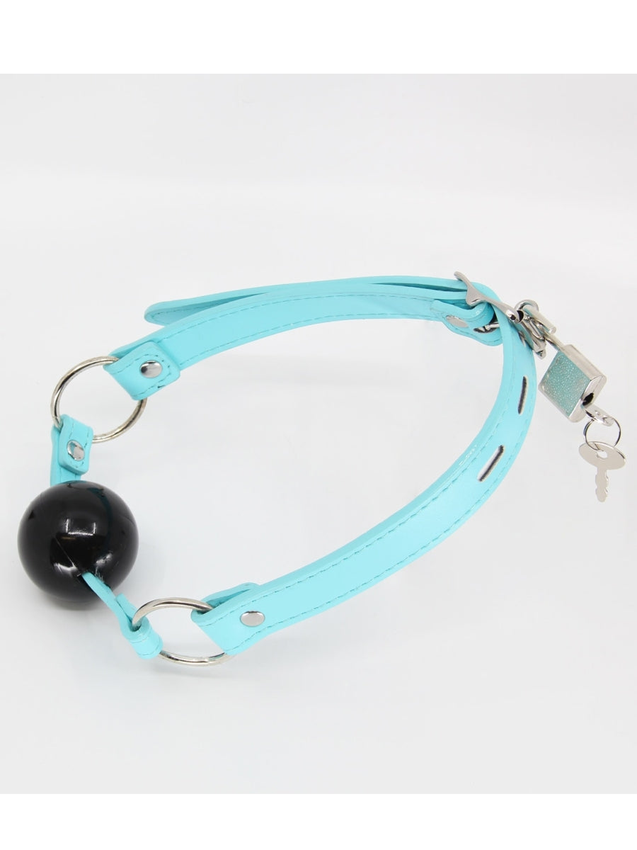 Berlin Baby Blue Lockable Solid Ball Gag