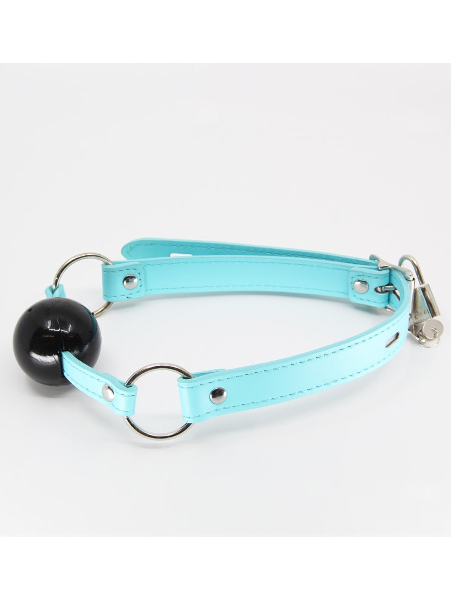 Berlin Baby Blue Lockable Solid Ball Gag