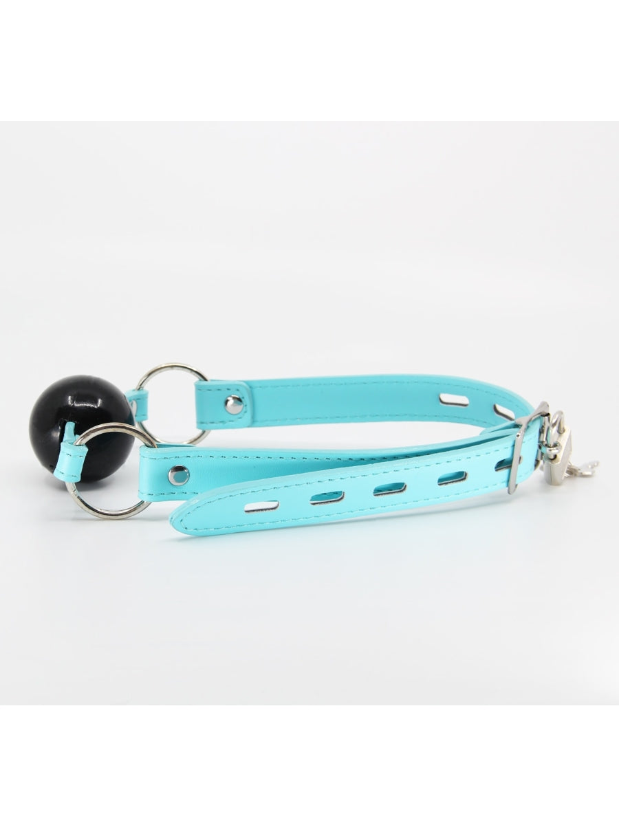 Berlin Baby Blue Lockable Solid Ball Gag