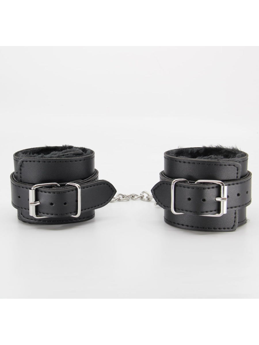 Berlin Baby Faux Fur Hand Cuffs Black