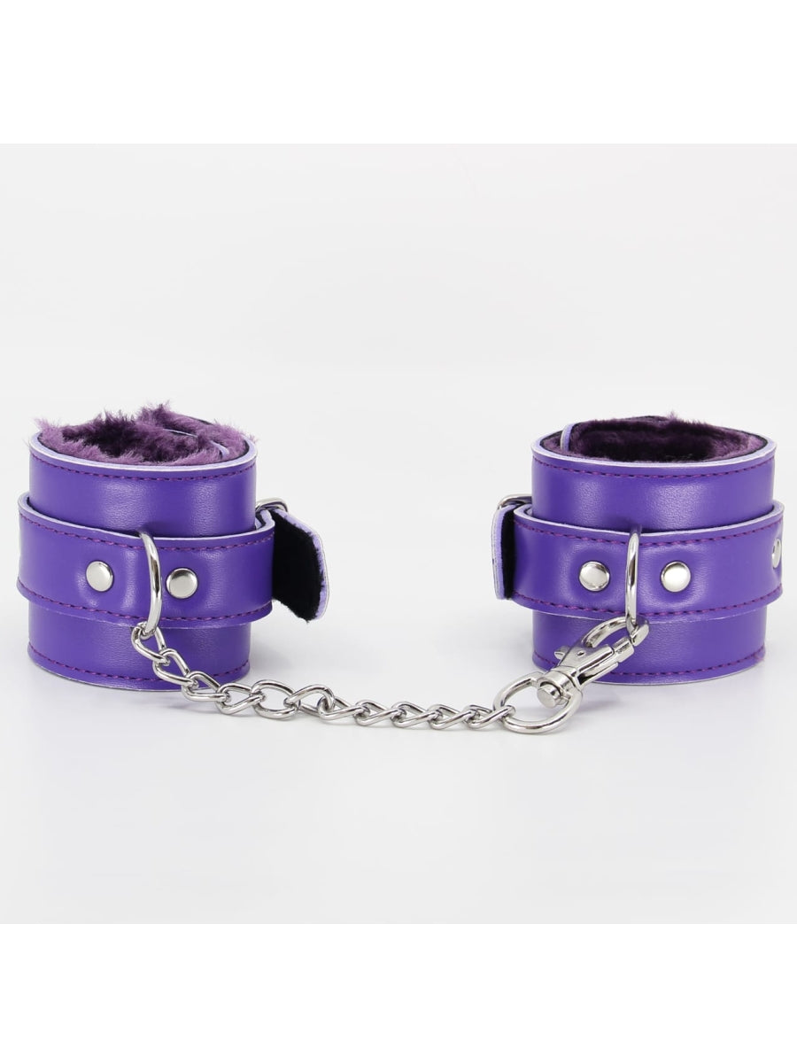 Berlin Baby Faux Fur Hand Cuffs Purple