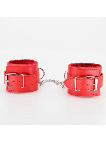 Berlin Baby Faux Fur Hand Cuffs Red
