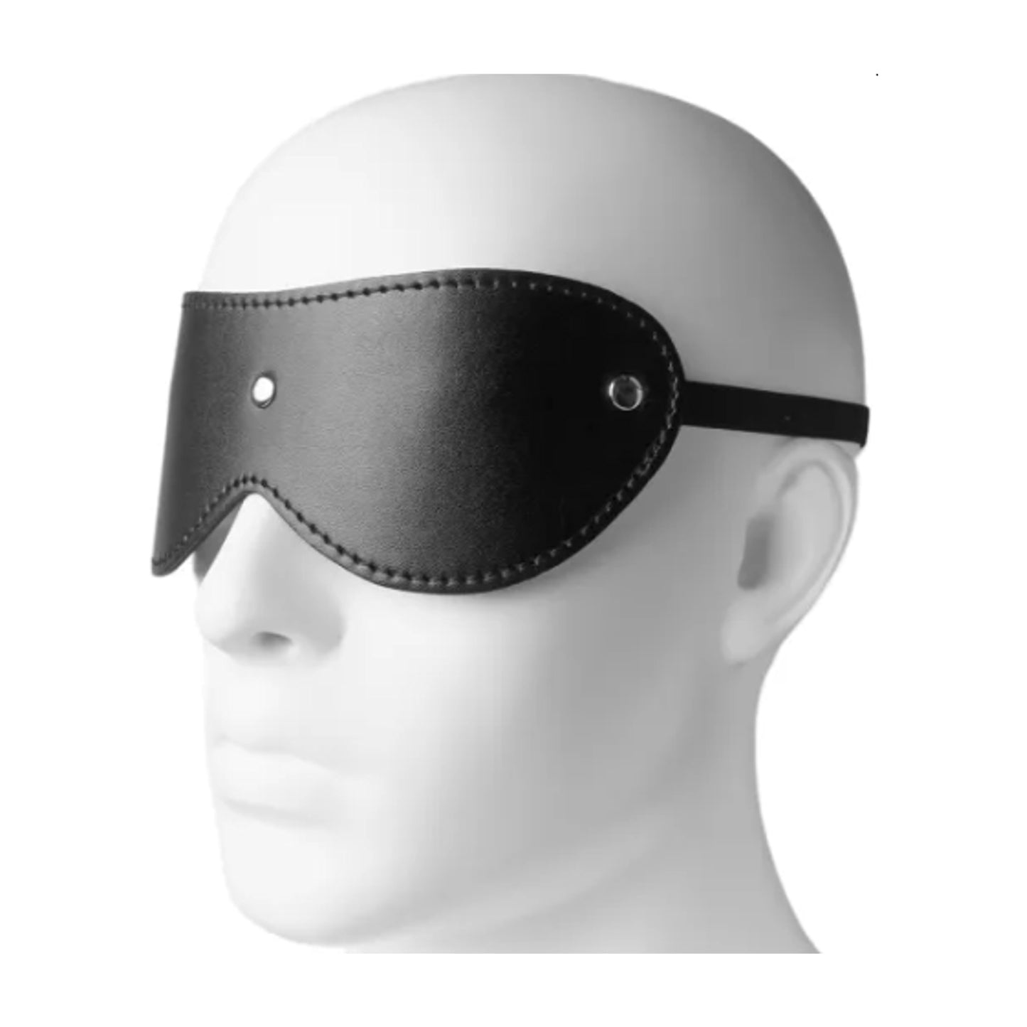 black eye mask side angle on a mannequin head