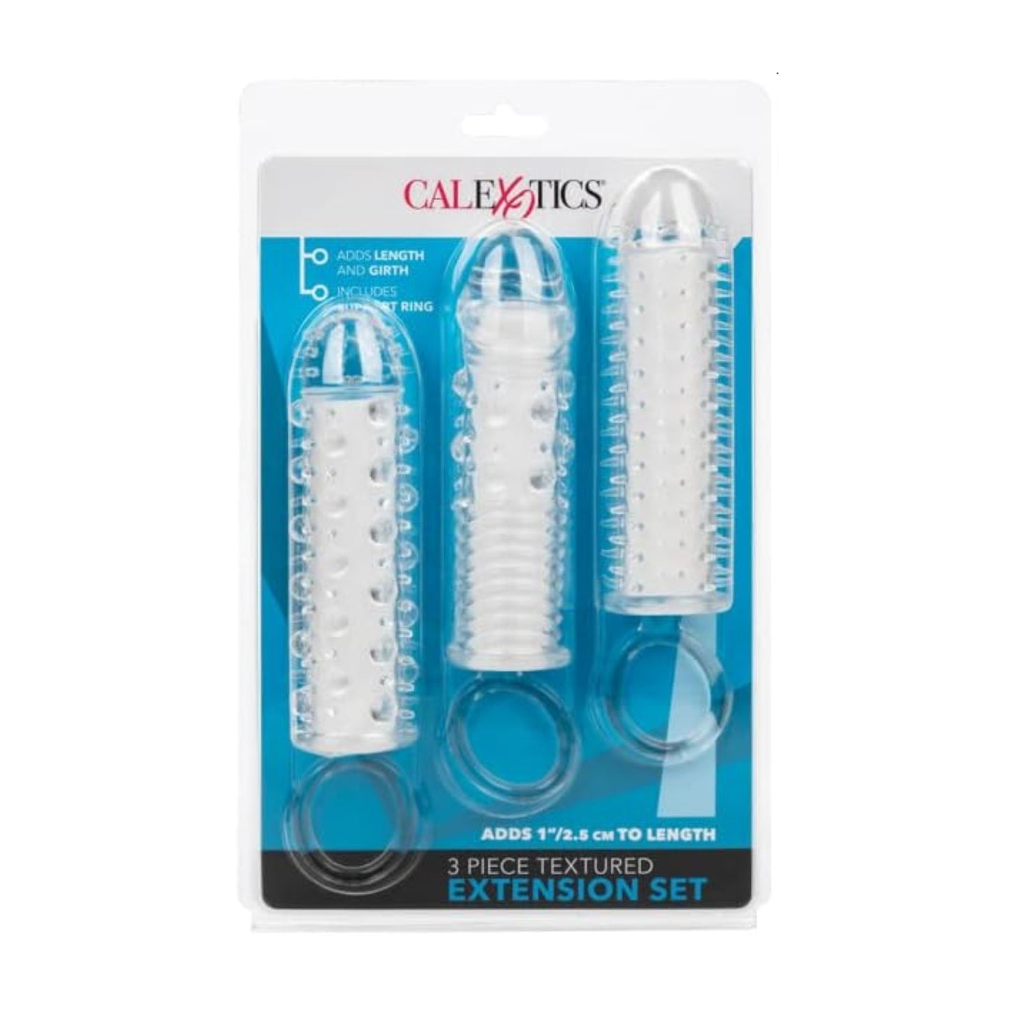 Calexotics 3 Piece Textured Extension Set in retail packaging