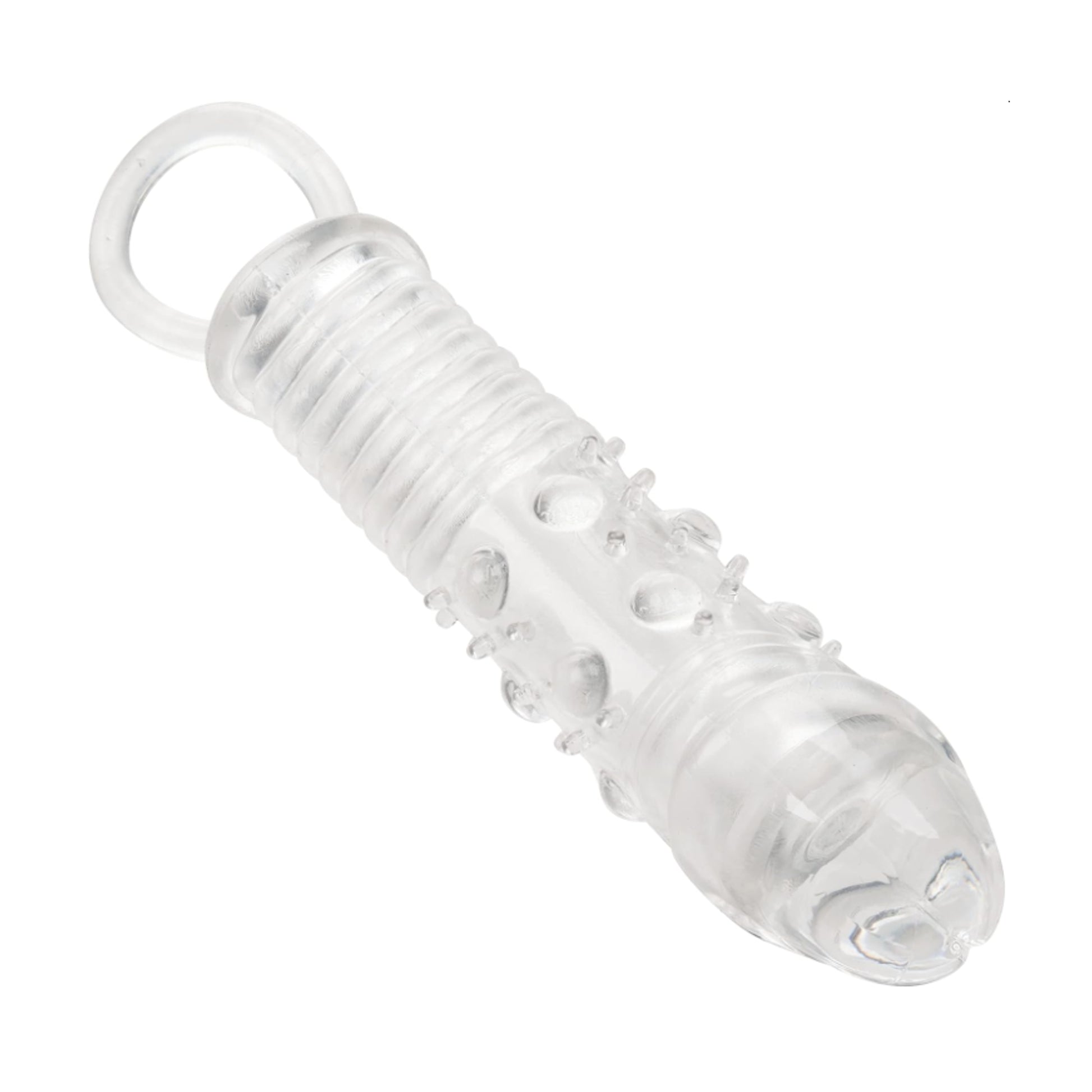 Close-up of ribbed extension sleeve with support ring