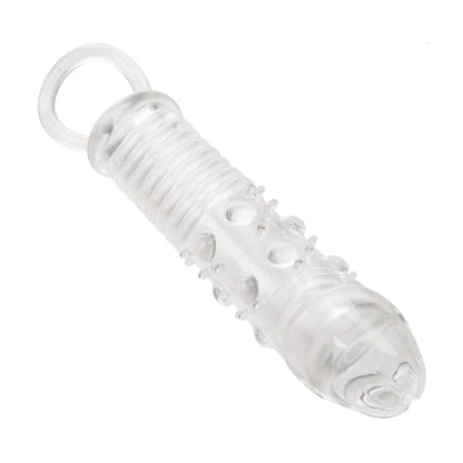 Close-up of ribbed extension sleeve with support ring