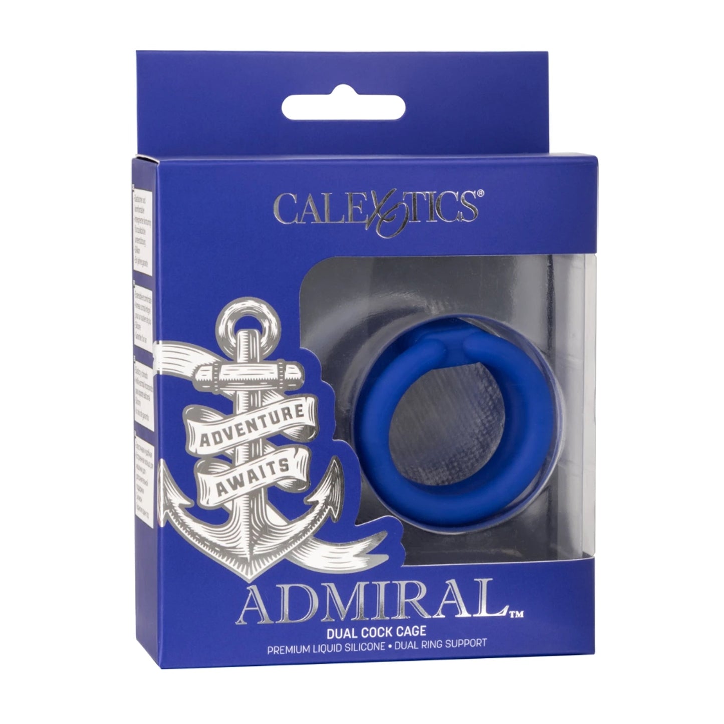 Calexotics Admiral Dual Cock Cage retail packaging 