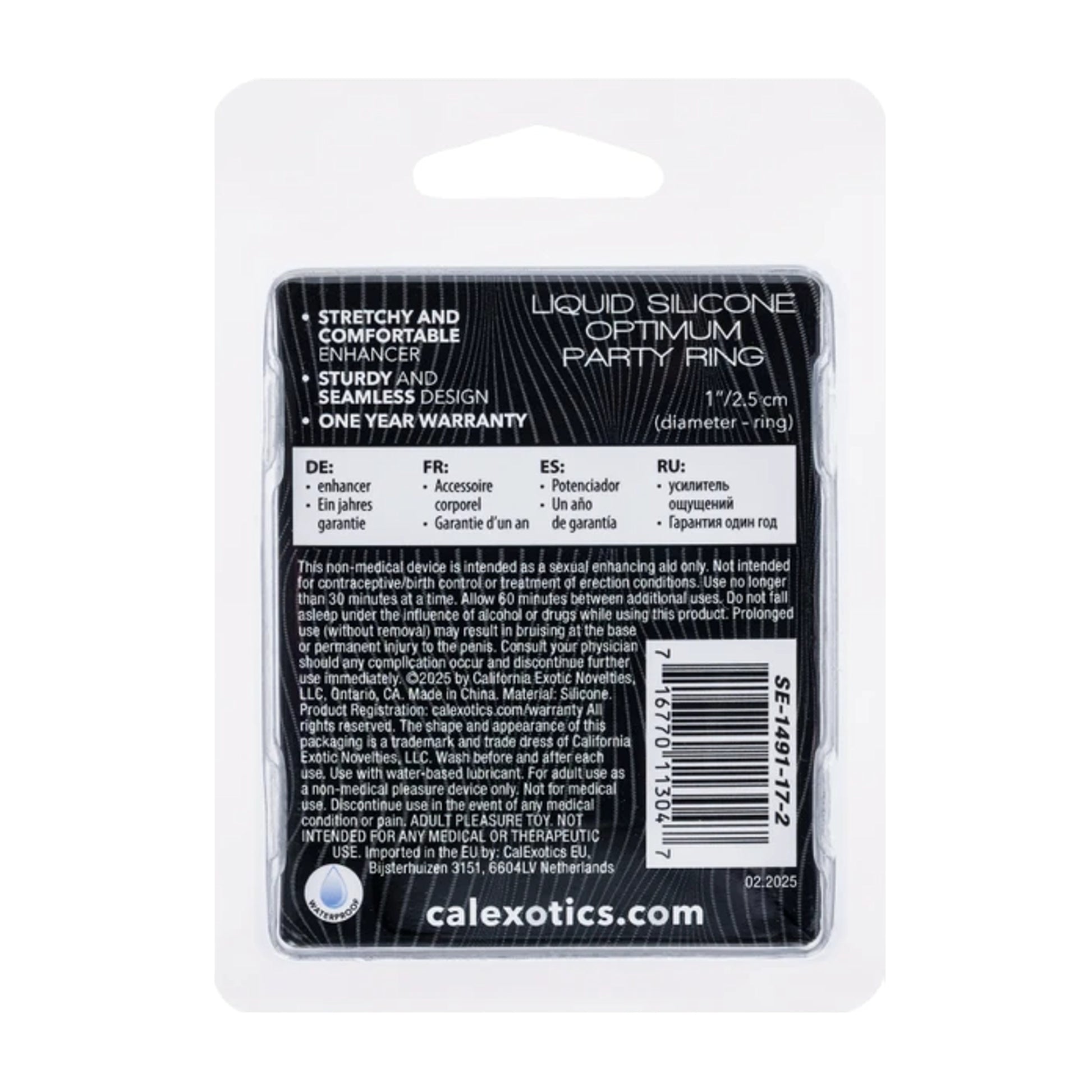 Rear packaging with product information