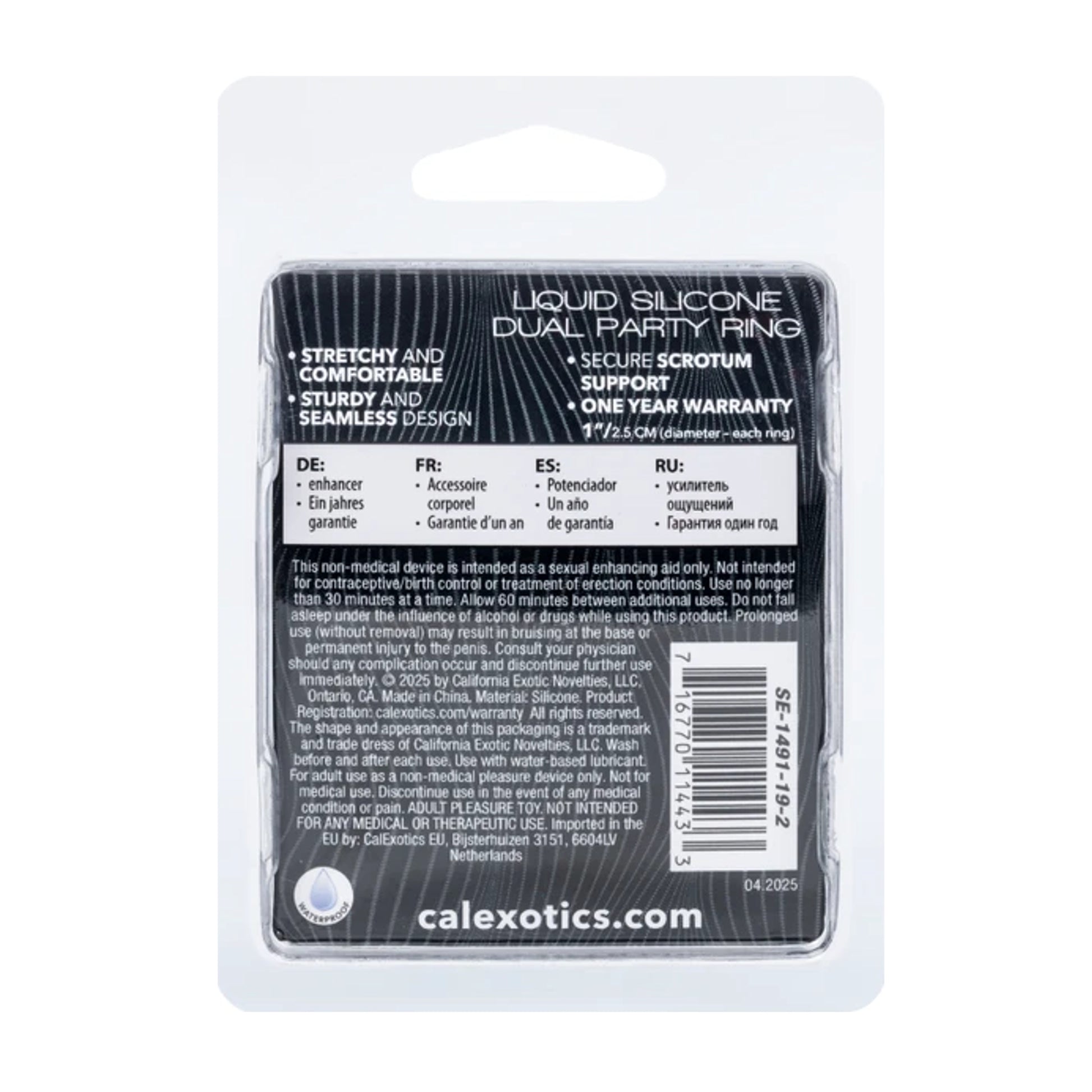 Rear packaging with product information