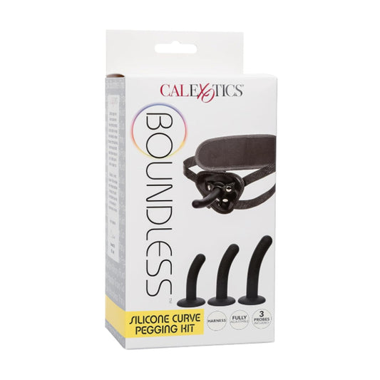 Calexotics Boundless Silicone Curve 4 Piece Pegging Kit in retail packaging 