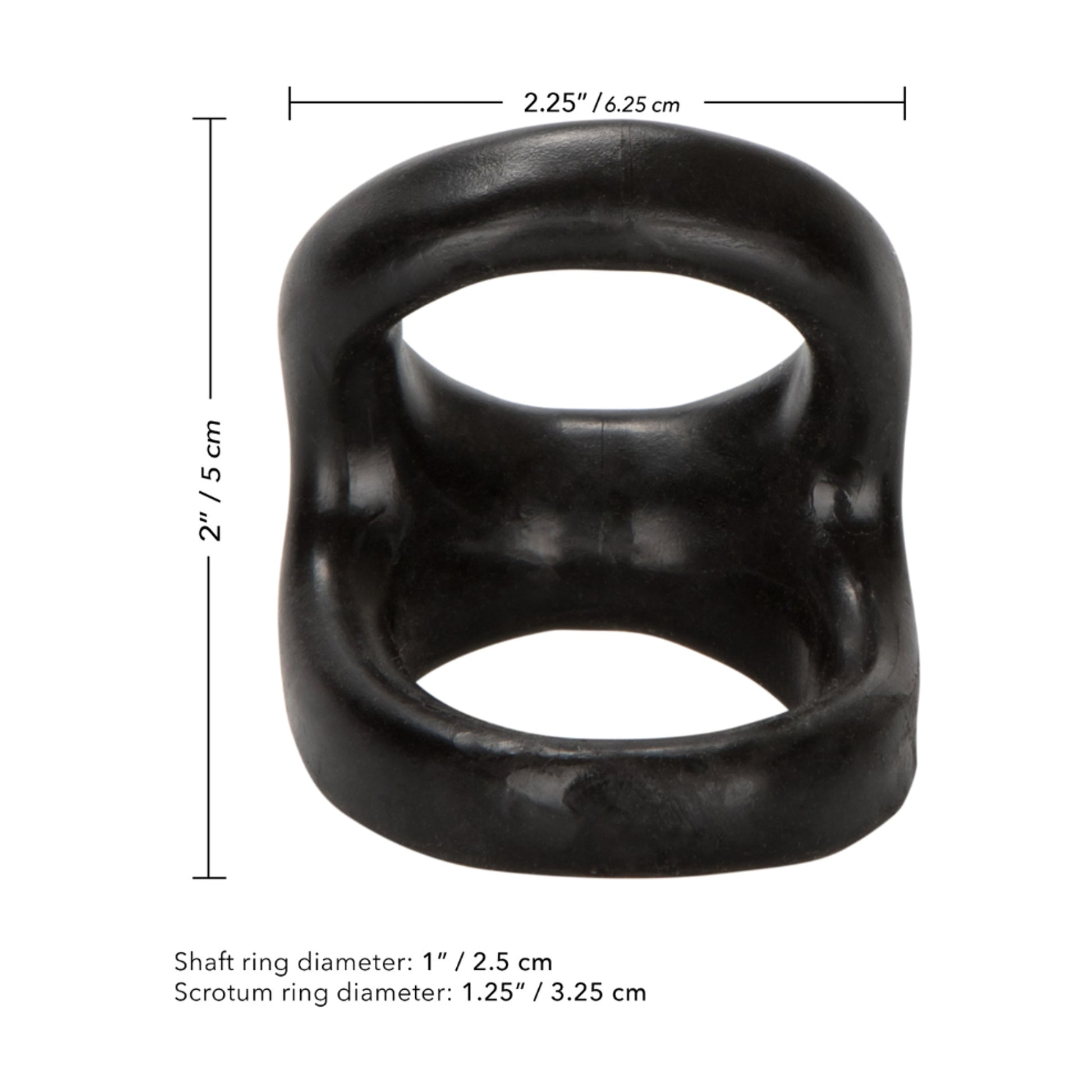 Dimensions diagram showing ring measurements and sizing 