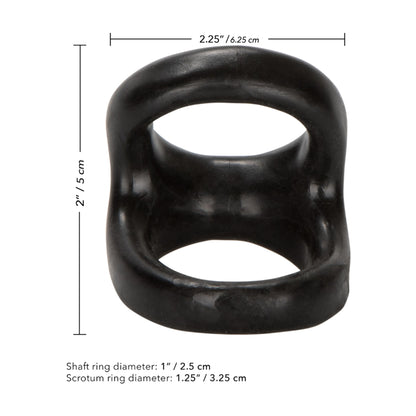 Dimensions diagram showing ring measurements and sizing 