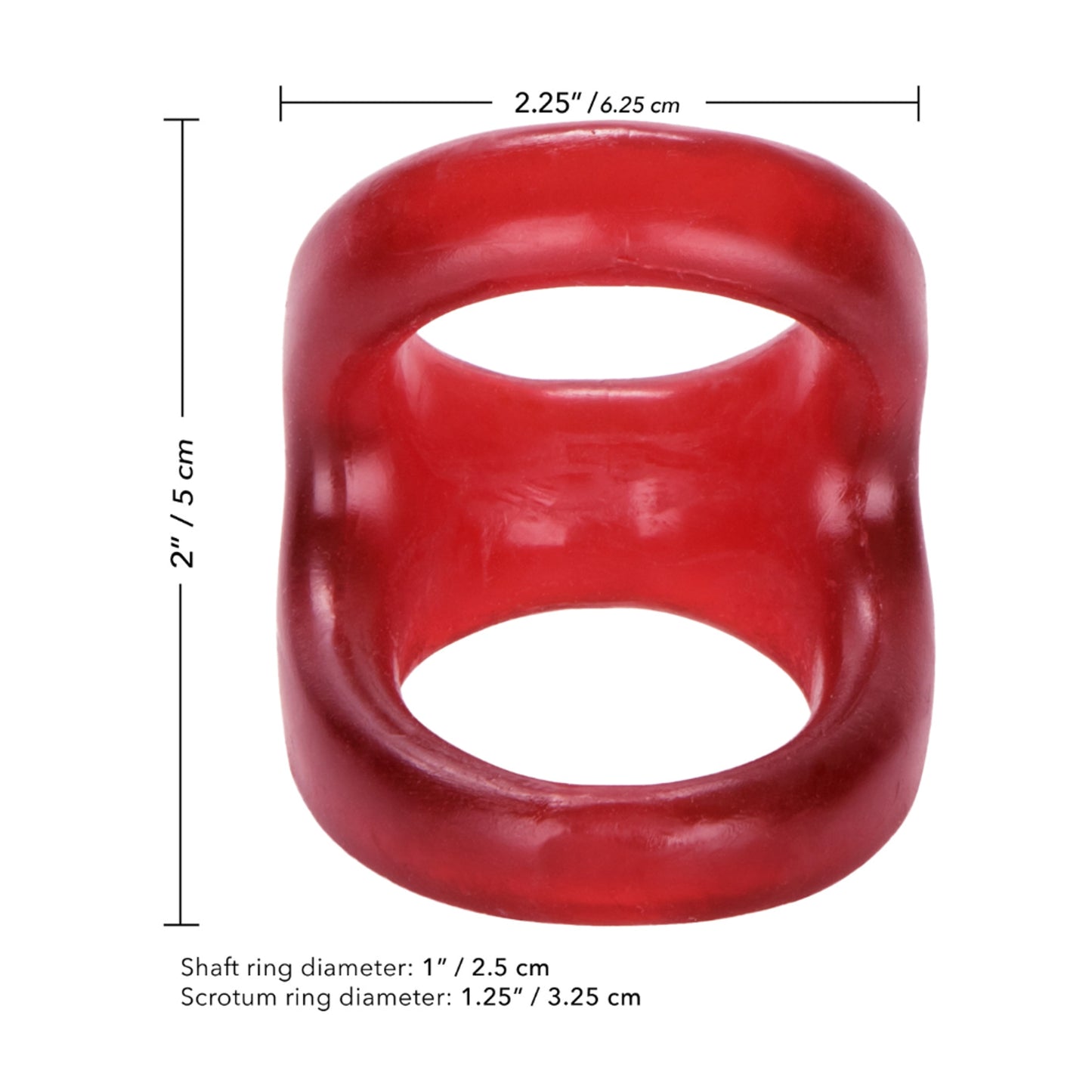 Dimensions diagram showing ring measurements and sizing 
