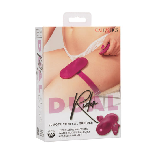 Calexotics Dual Rider Remote Control Vibrating Grinder in retail packaging