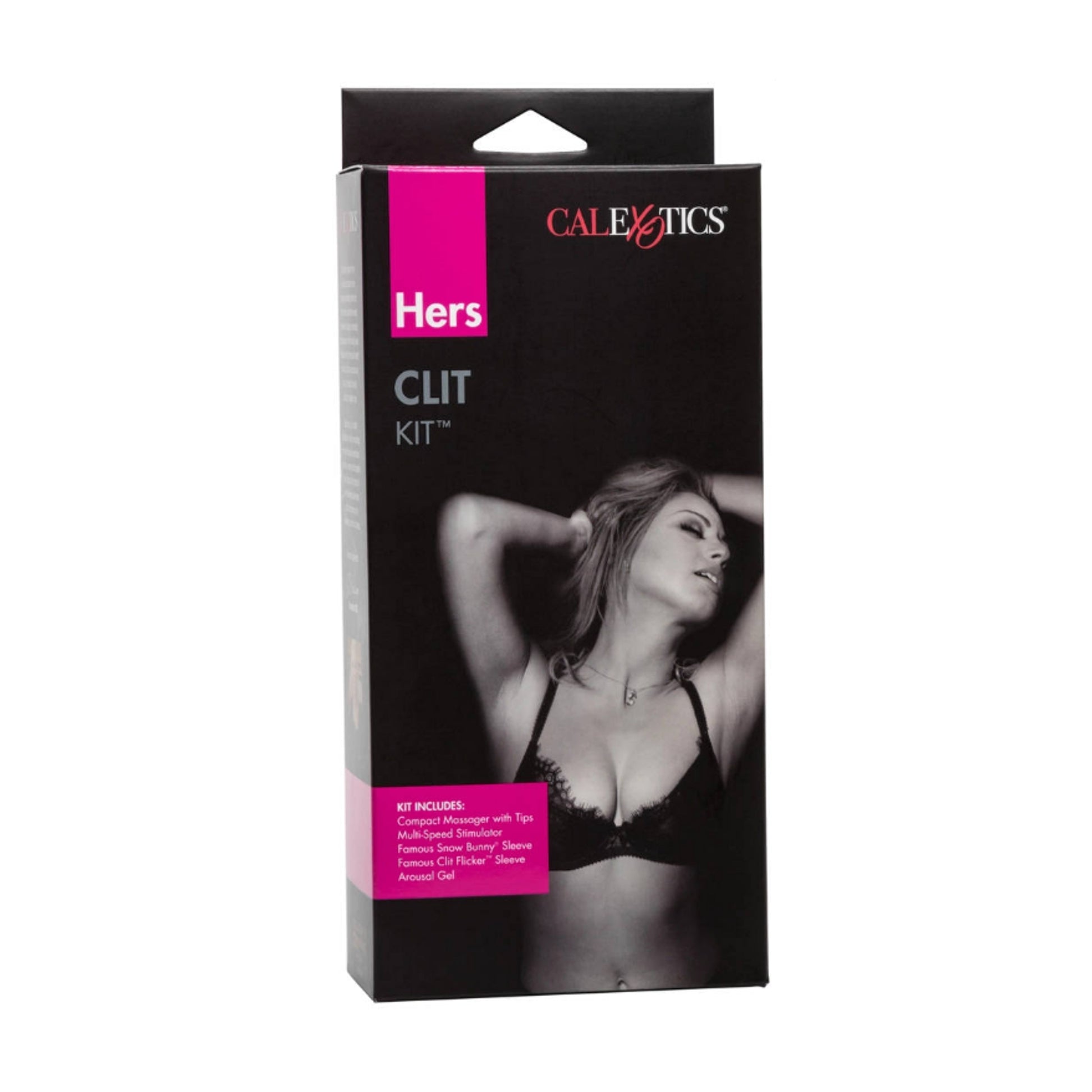 Calexotics Hers Clit 9 Piece Vibrator Kit in retail packaging