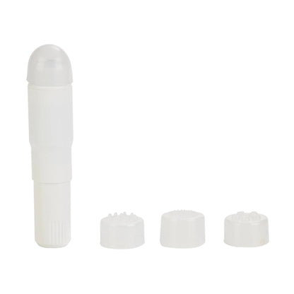 Compact massager with four interchangeable pleasure tips