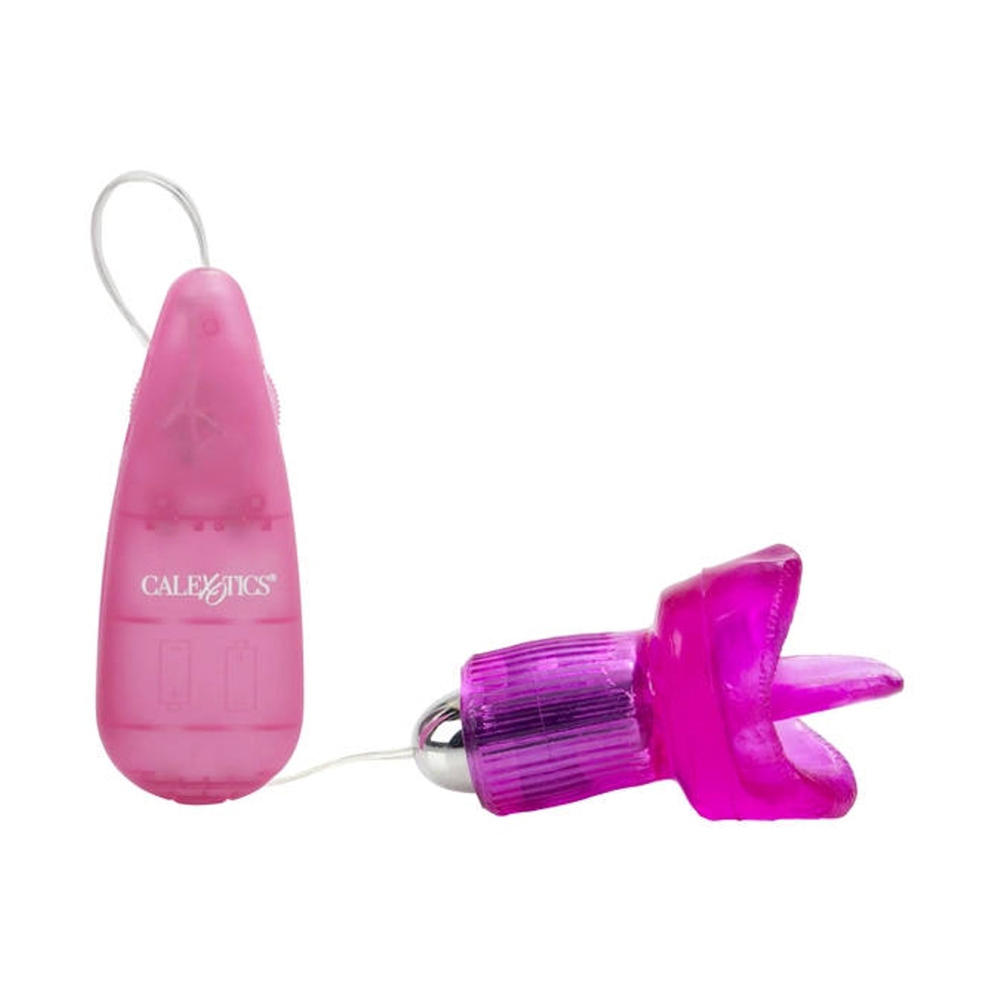 Multi-speed stimulator with Clit Flicker sleeve attached