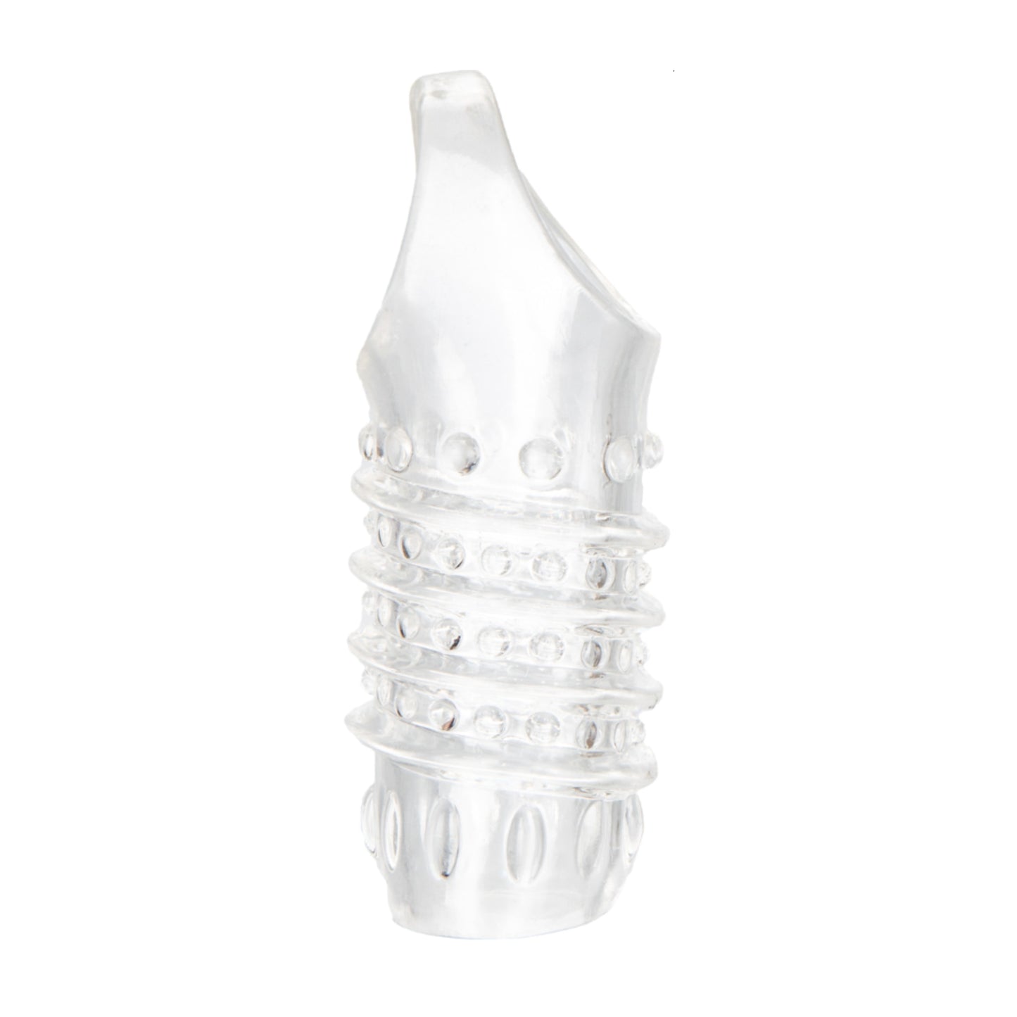 Side view showing ridged and nubbed texture