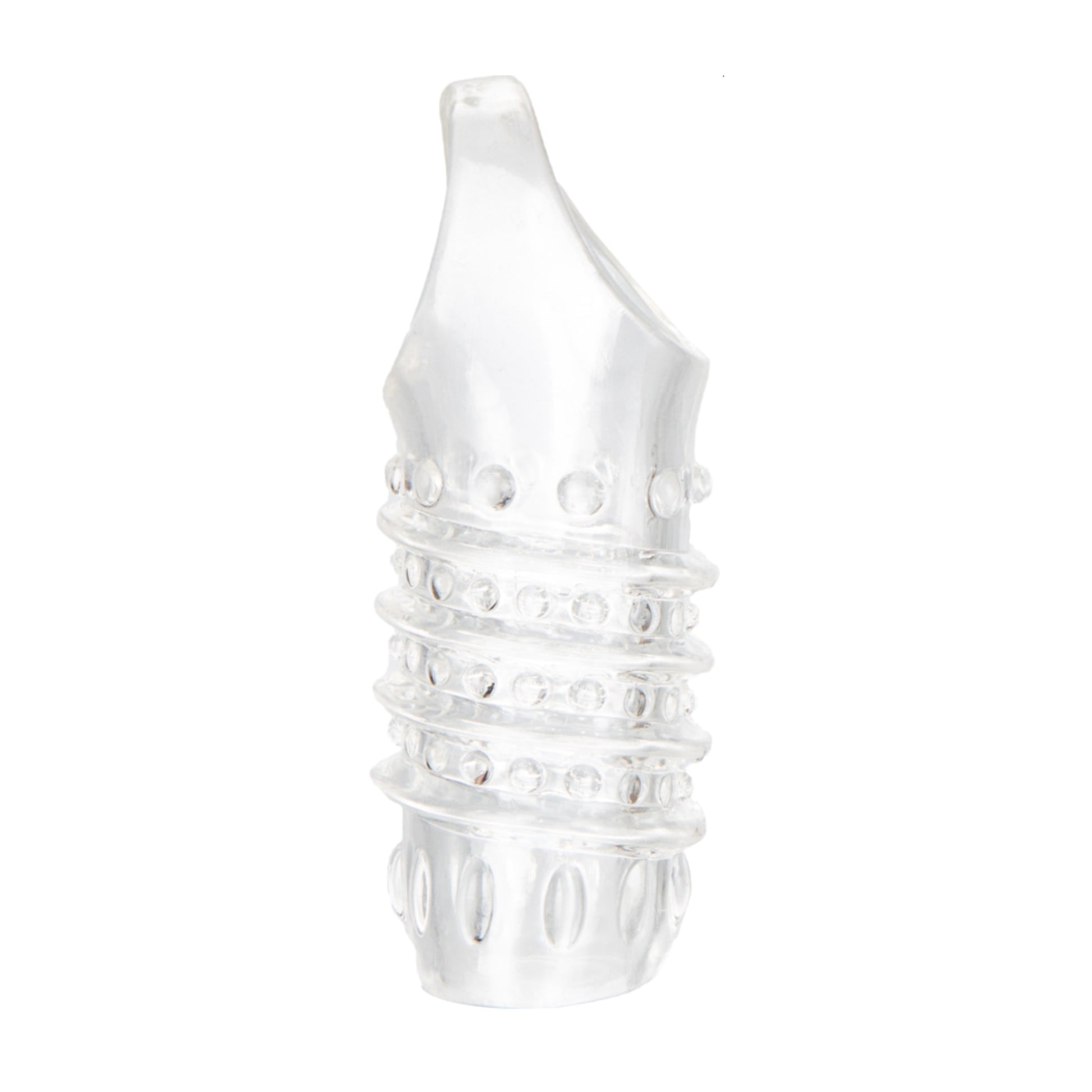 Side view showing ridged and nubbed texture