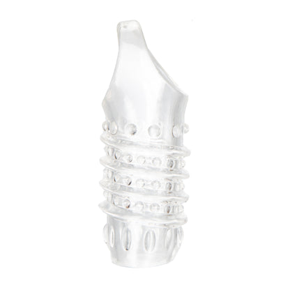 Side view showing ridged and nubbed texture