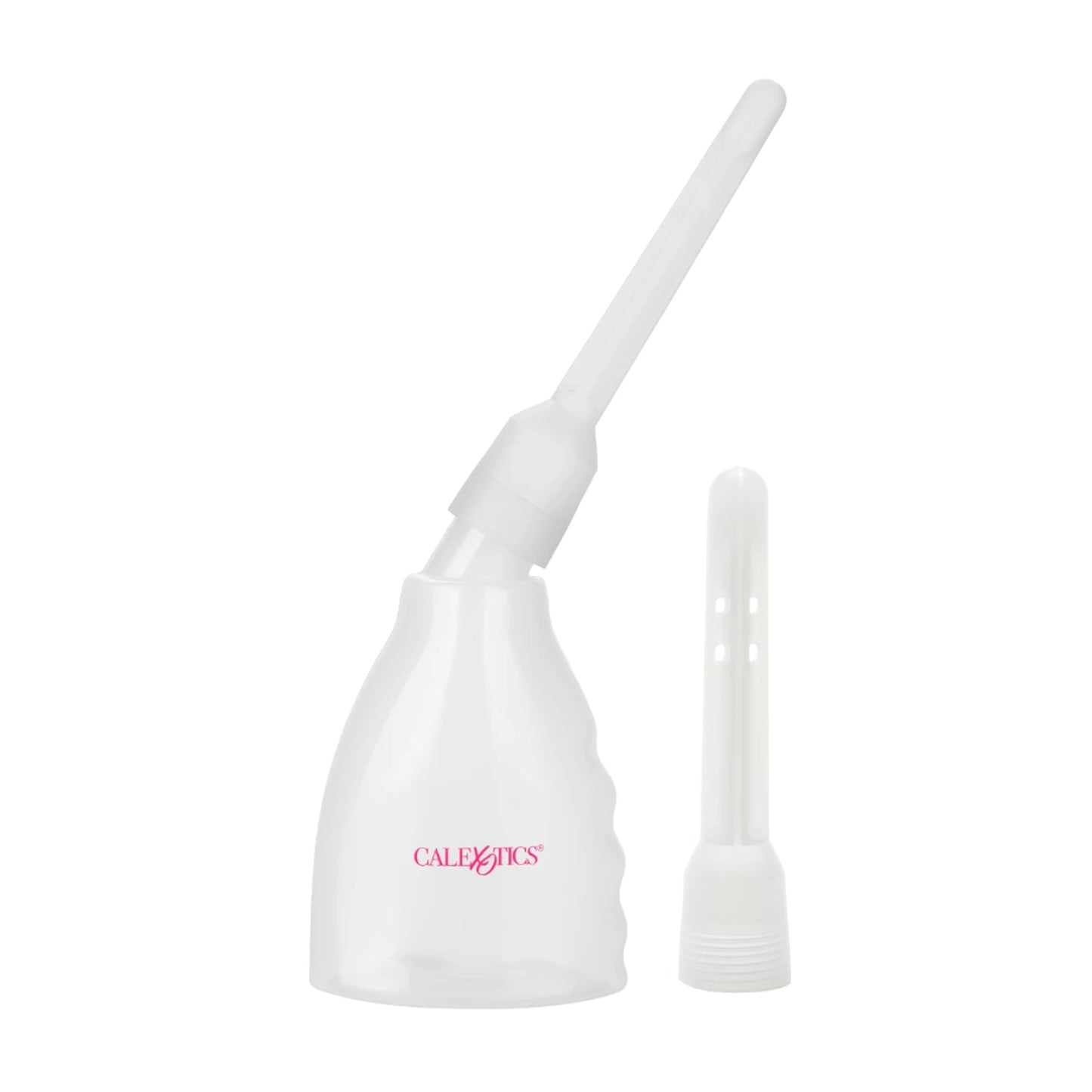 Reusable douche bottle with slim nozzle attached