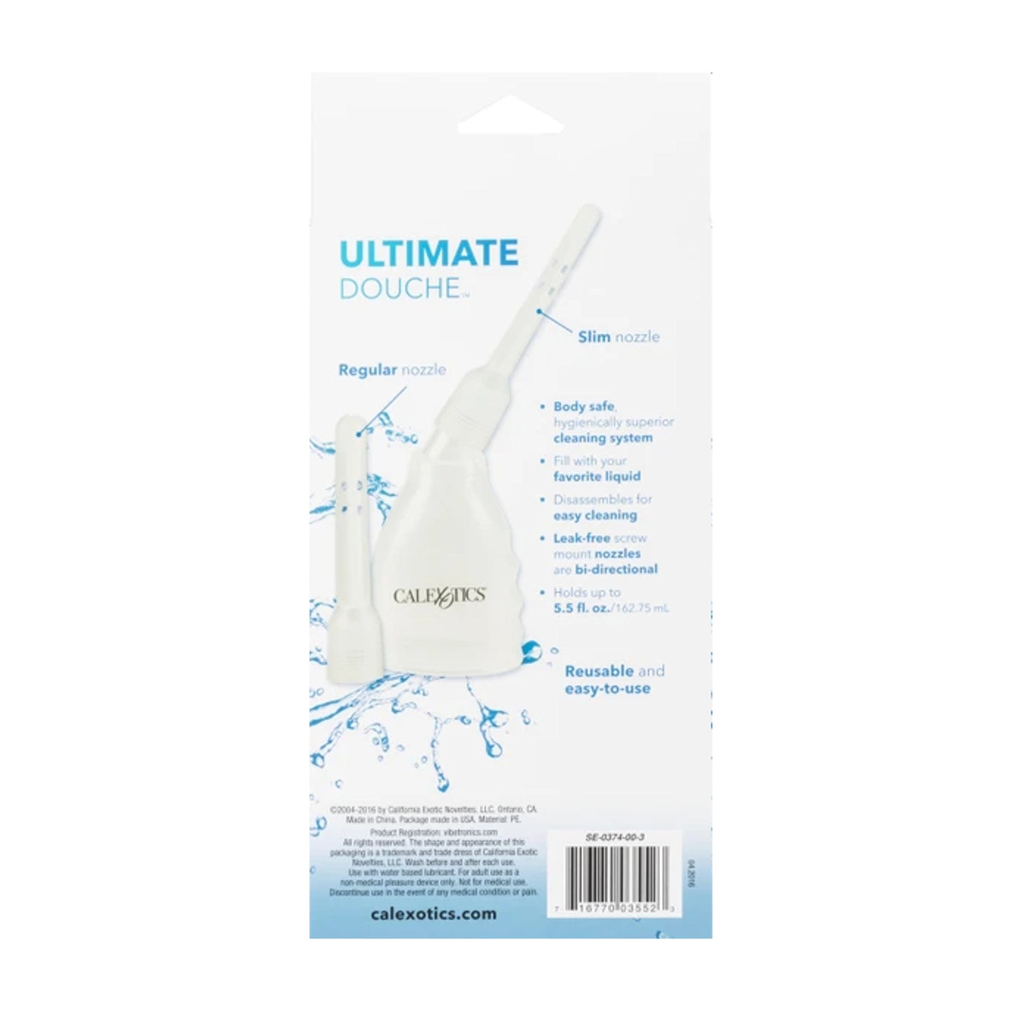 Rear packaging showing nozzle information